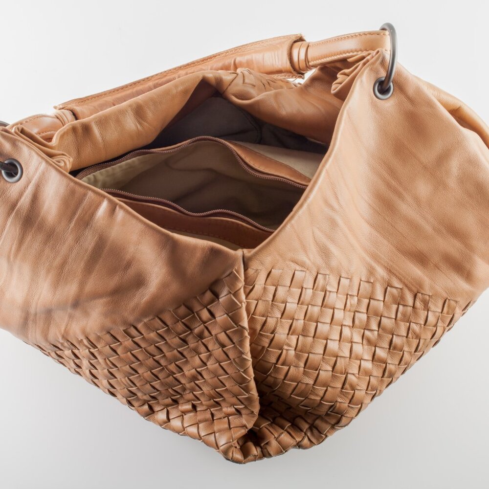 Bottega Veneta Leather Intrecciato Nappa Aquilone Fortune Cookie Hobo Bag Purse - Picture 6 of 6